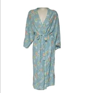 Tranquil & True Robe Kimino Tropical Blue Green